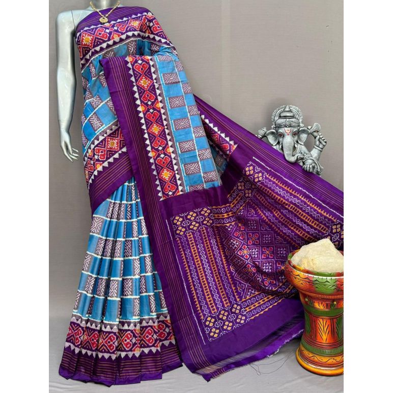 PSNTIDSS5Y10NDDC38- Ikat silk saree