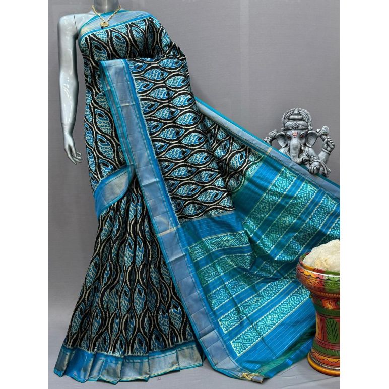 PSNTIDSS5Y10NDDC39- Ikat silk saree