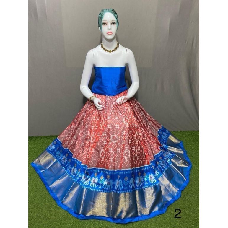PSRGFSLG5Y11SZDC20- Free Size Ikat Silk Lehenga