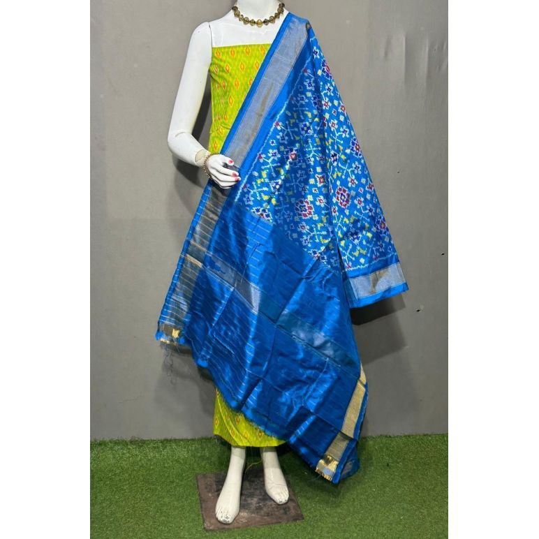 PSRGSDST5Y12FFCD05- Ikat Silk dupatta with Ikat sico top