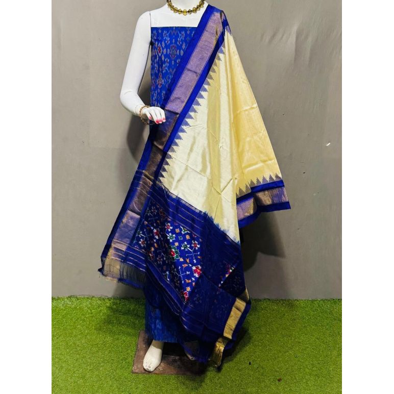 PSRGSDST5Y12FFCD47- Ikat Silk dupatta with Ikat sico top