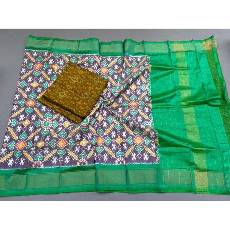 PSSISDST5Y21FSDC11- Ikat Silk dupatta with Ikat sico top