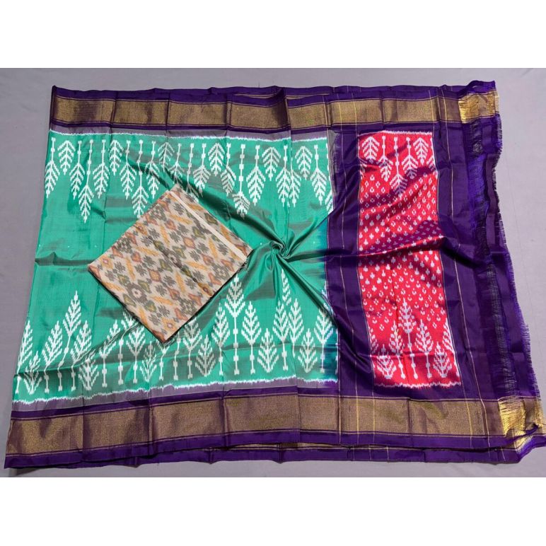 PSSISDST5Y21FSDC17- Ikat Silk dupatta with Ikat sico top