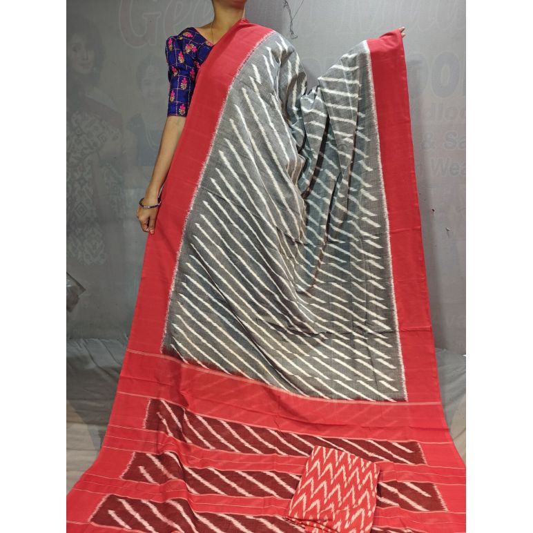 PGMRICTS5Y31INDC04- Ikat cotton saree