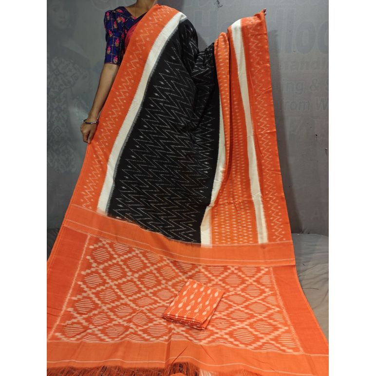 PGMRICTS5Y31INDC11- Ikat cotton saree