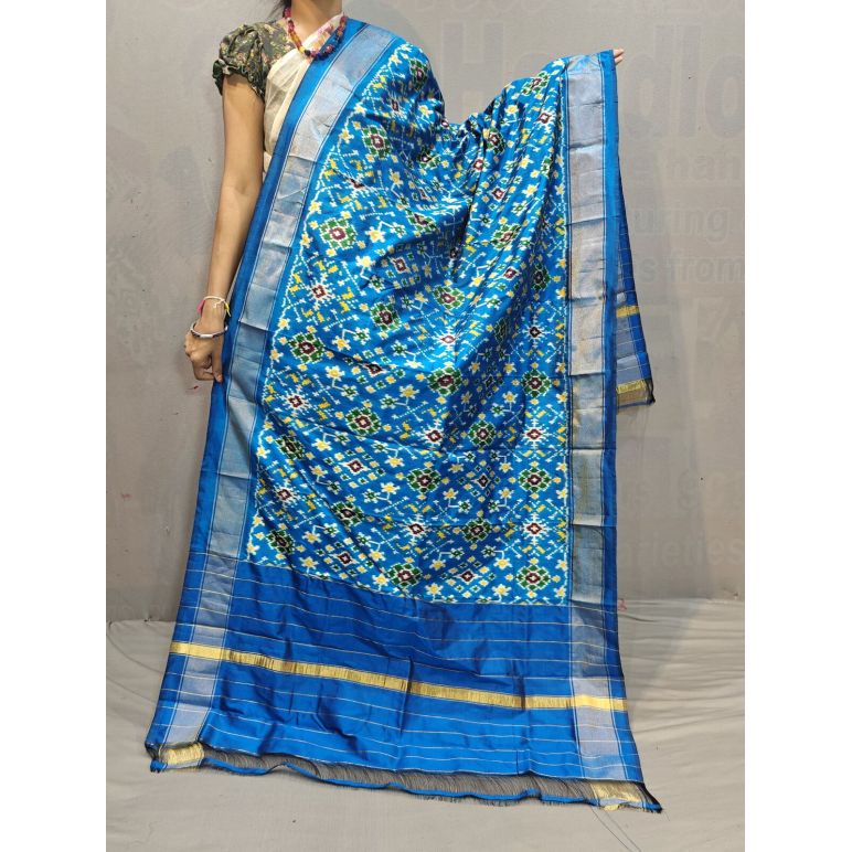 PGMRISDP5N05ECDC27- Ikat Silk dupatta