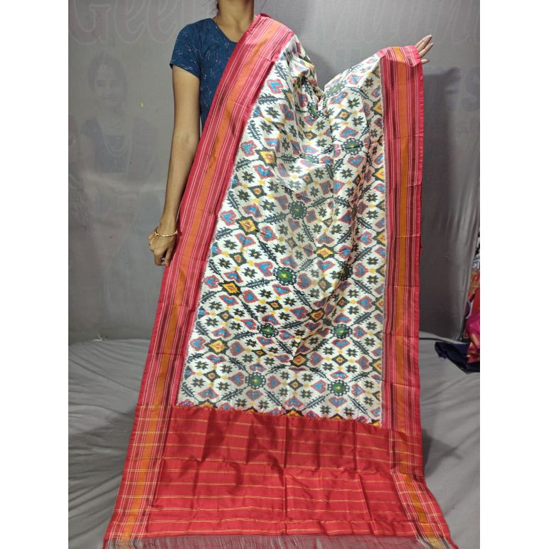 PGMRISDP5Y19ECDC36- Ikat Silk dupatta