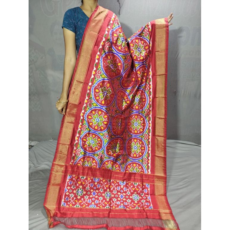 PGMRISDP5Y19ECDC48- Ikat Silk dupatta