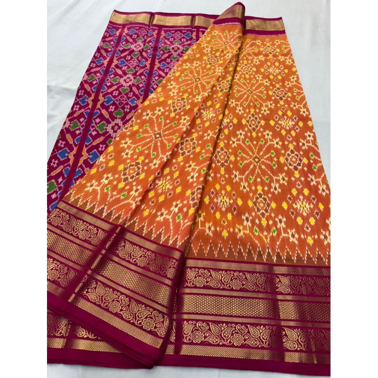 PSNTKBRS5Y20CSCC03- Kanchi border Ikat silk saree