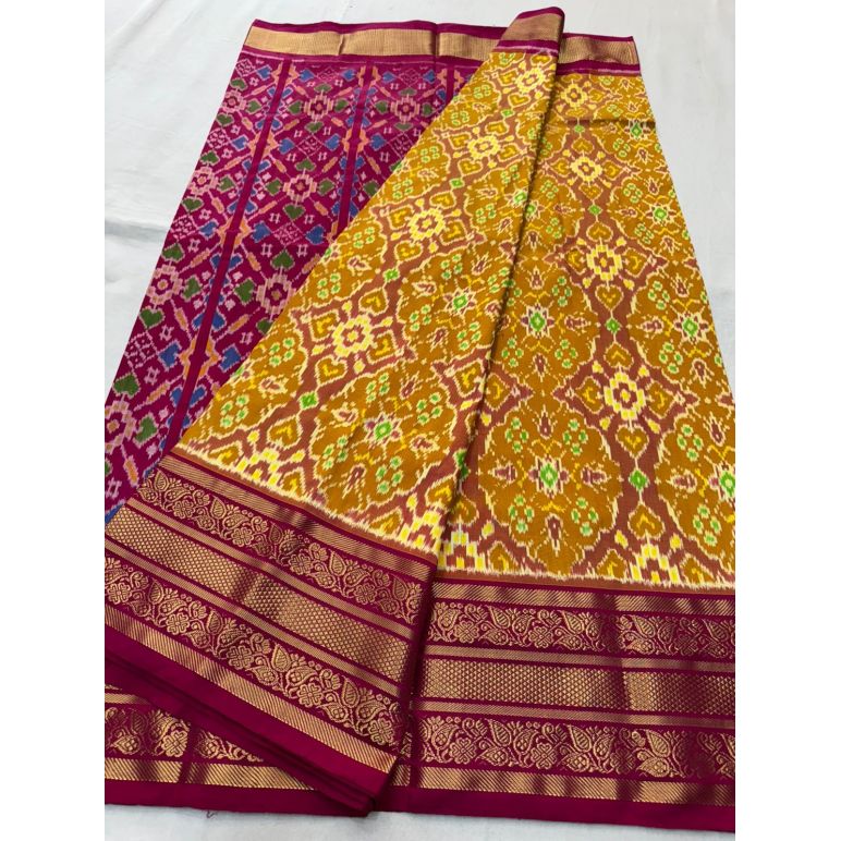 PSNTKBRS5Y20CSCC06- Kanchi border Ikat silk saree