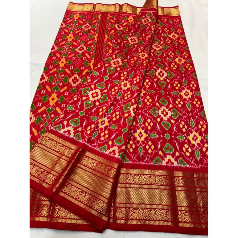 PSNTKBRS5Y20CSCC11- Kanchi border Ikat silk saree