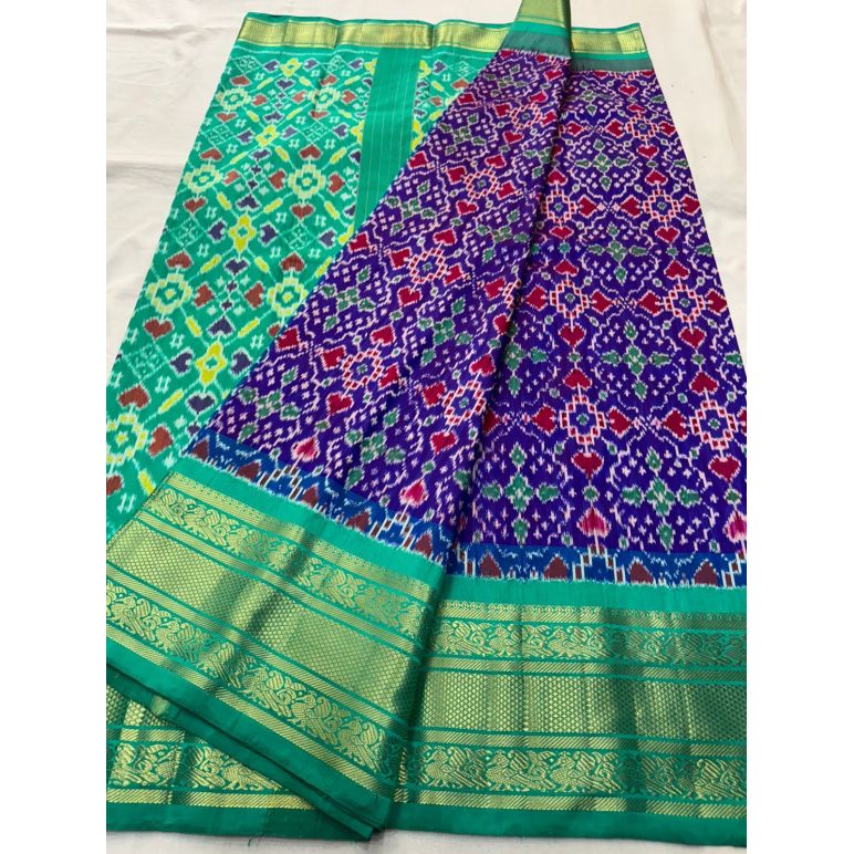PSNTKBRS5Y20CSCC17- Kanchi border Ikat silk saree