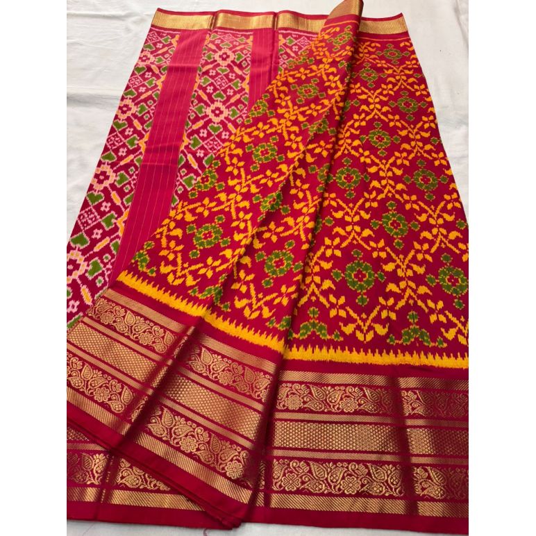 PSNTKBRS5Y20CSCC21- Kanchi border Ikat silk saree