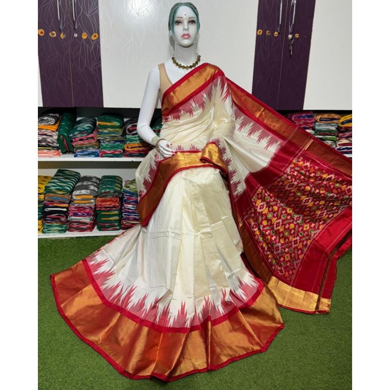 PSRGIDSS5Y20BBCC47- Ikat silk saree