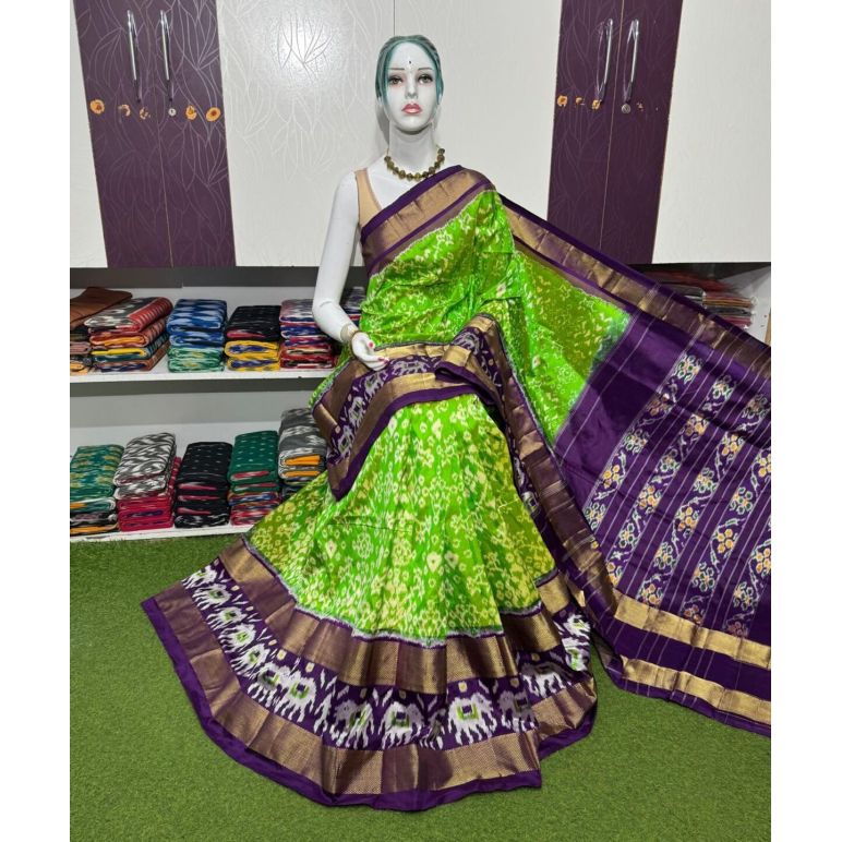 PSRGIDSS5Y20BBCC57- Ikat silk saree