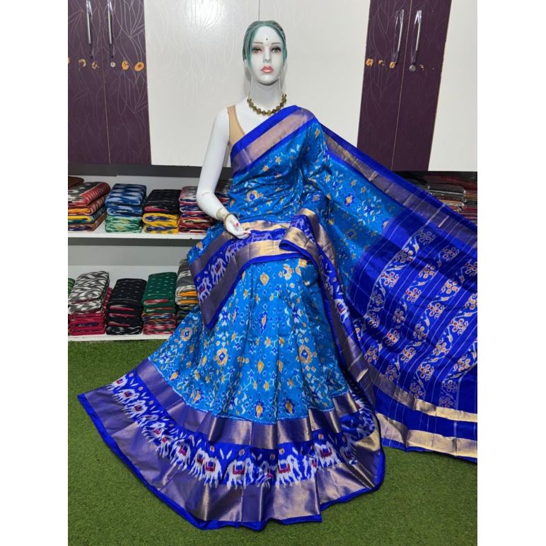 PSRGIDSS5Y20BBCC58- Ikat silk saree