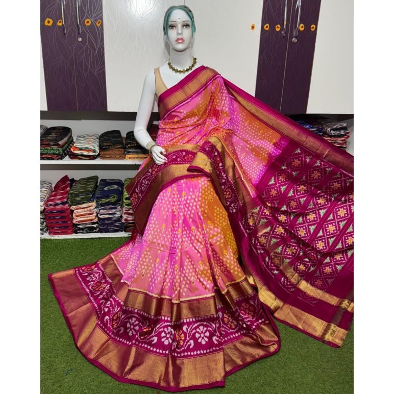 PSRGIDSS5Y20BBCC61- Ikat silk saree
