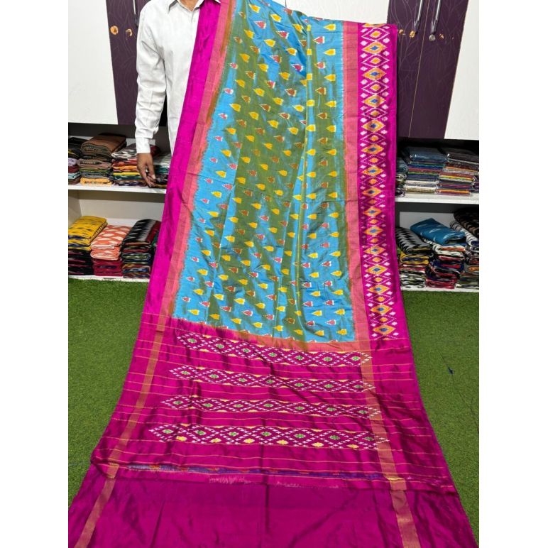 PSRGILWS5Y20XZDC37- light weight Ikat silk saree