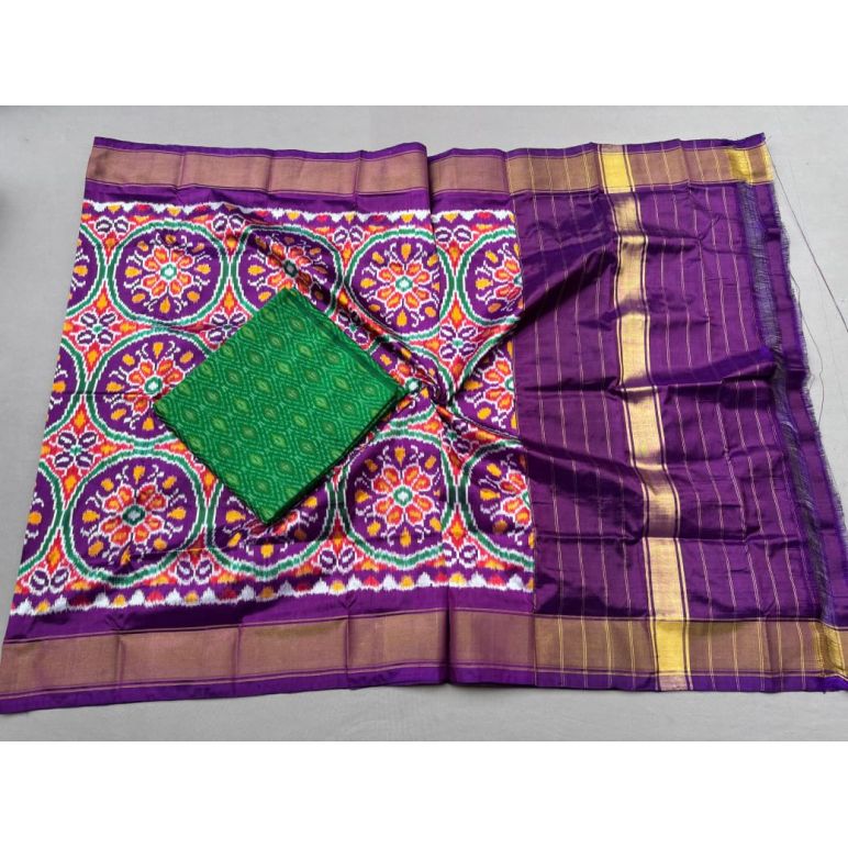 PSSISDST5N05FSDC02- Ikat Silk dupatta with Ikat sico top