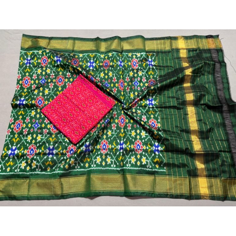 PSSISDST5N05FSDC04- Ikat Silk dupatta with Ikat sico top