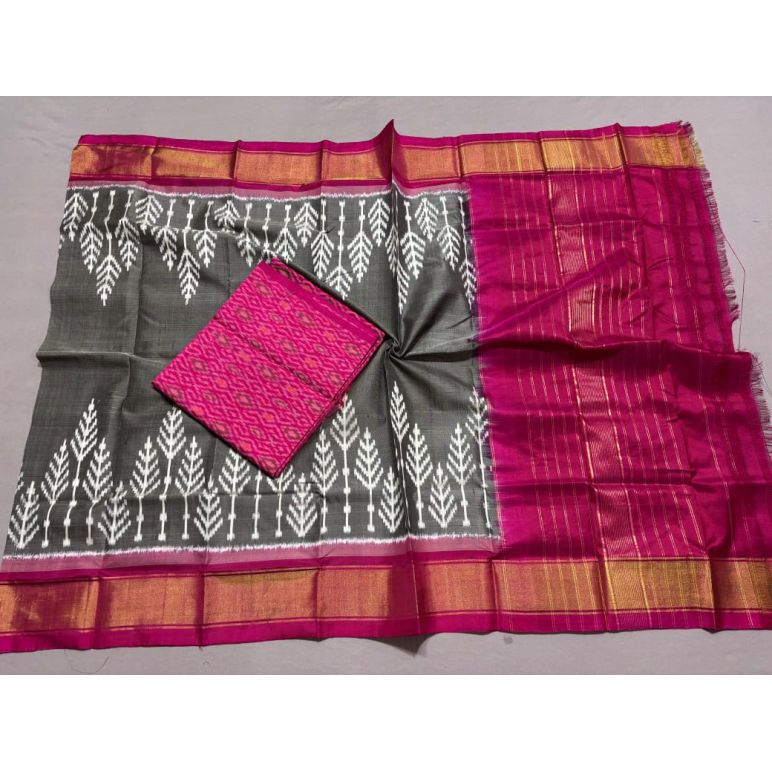 PSSISDST5N05FSDC09- Ikat Silk dupatta with Ikat sico top