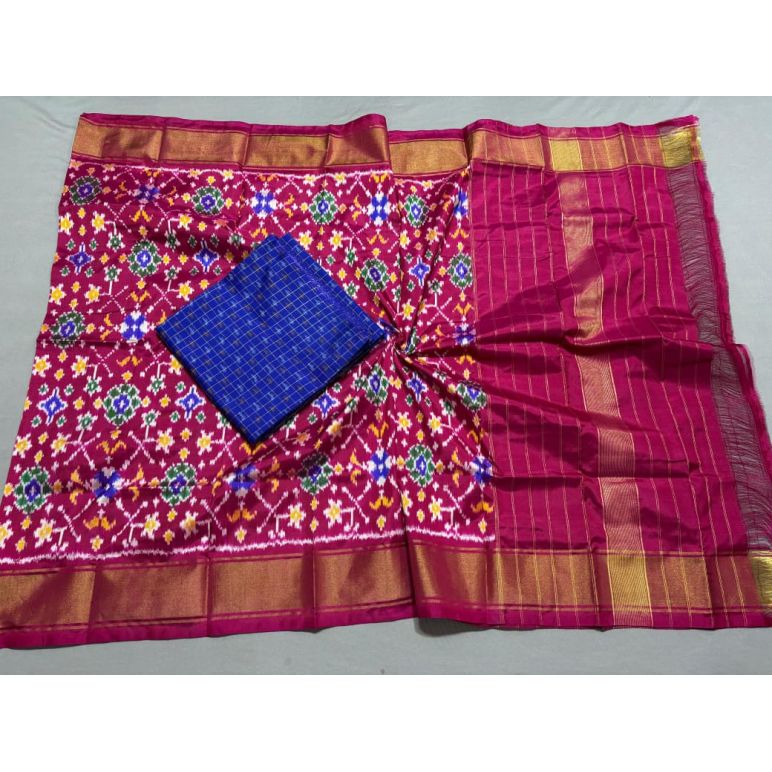 PSSISDST5N05FSDC10- Ikat Silk dupatta with Ikat sico top