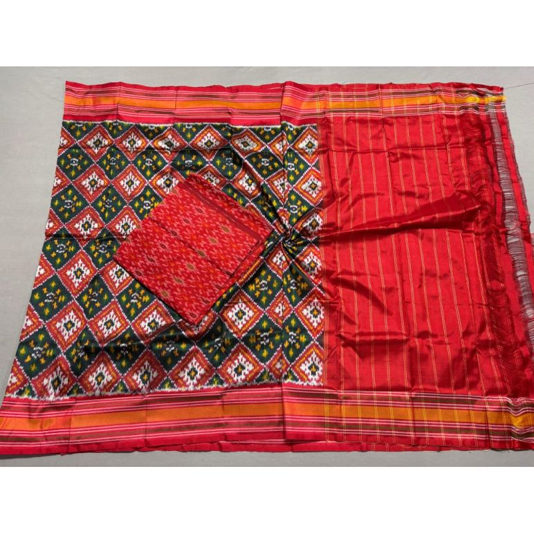 PSSISDST5N05FSDC18- Ikat Silk dupatta with Ikat sico top