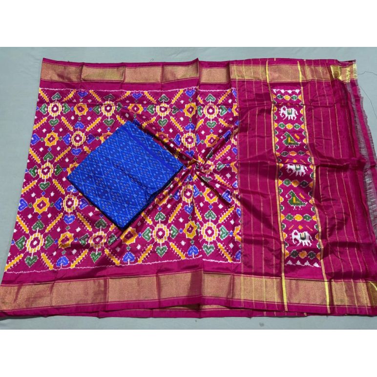 PSSISDST5N05FSDC20- Ikat Silk dupatta with Ikat sico top