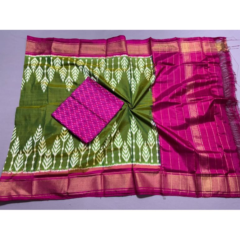 PSSISDST5N05FSDC22- Ikat Silk dupatta with Ikat sico top