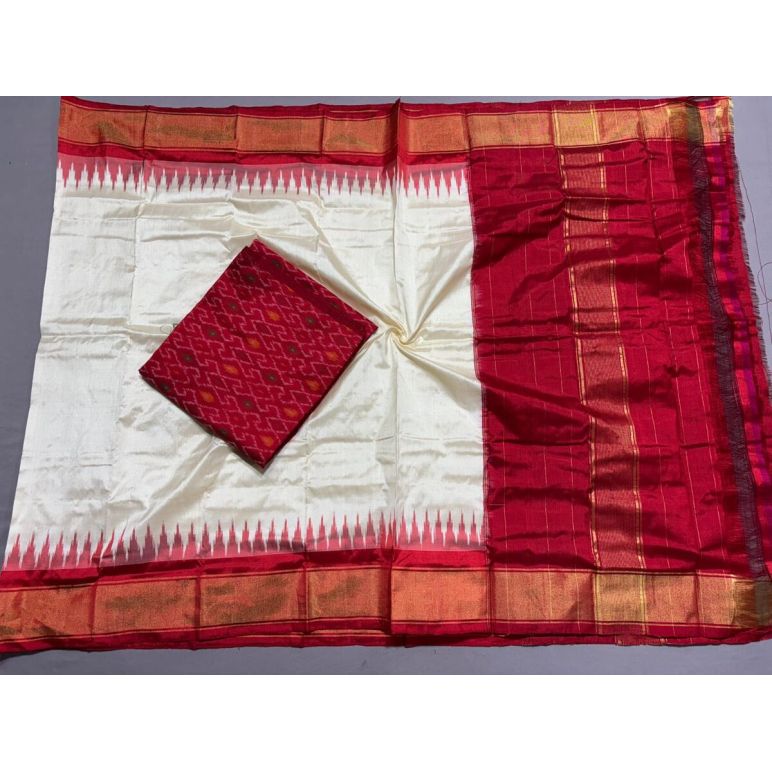 PSSISDST5Y21FSDC25- Ikat Silk dupatta with Ikat sico top