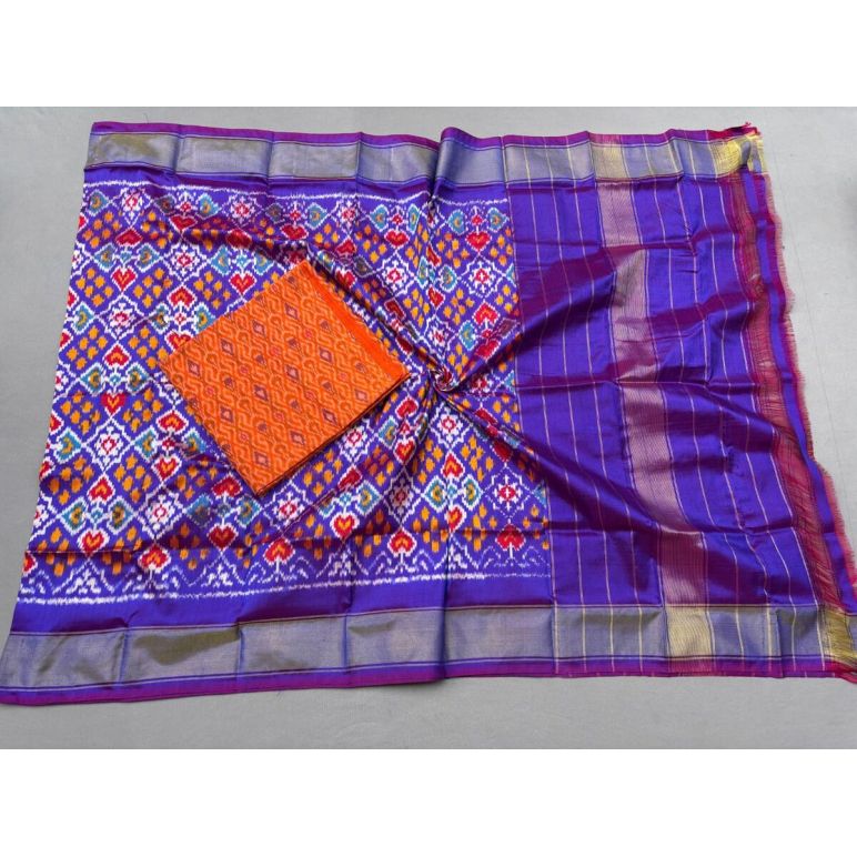 PSSISDST5Y21FSDC38- Ikat Silk dupatta with Ikat sico top
