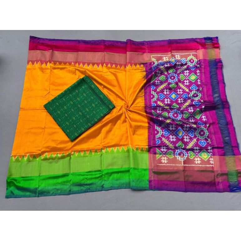 PSSISDST5Y21FSDC45- Ikat Silk dupatta with Ikat sico top