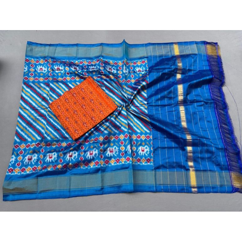 PSSISDST5Y21FSDC47- Ikat Silk dupatta with Ikat sico top
