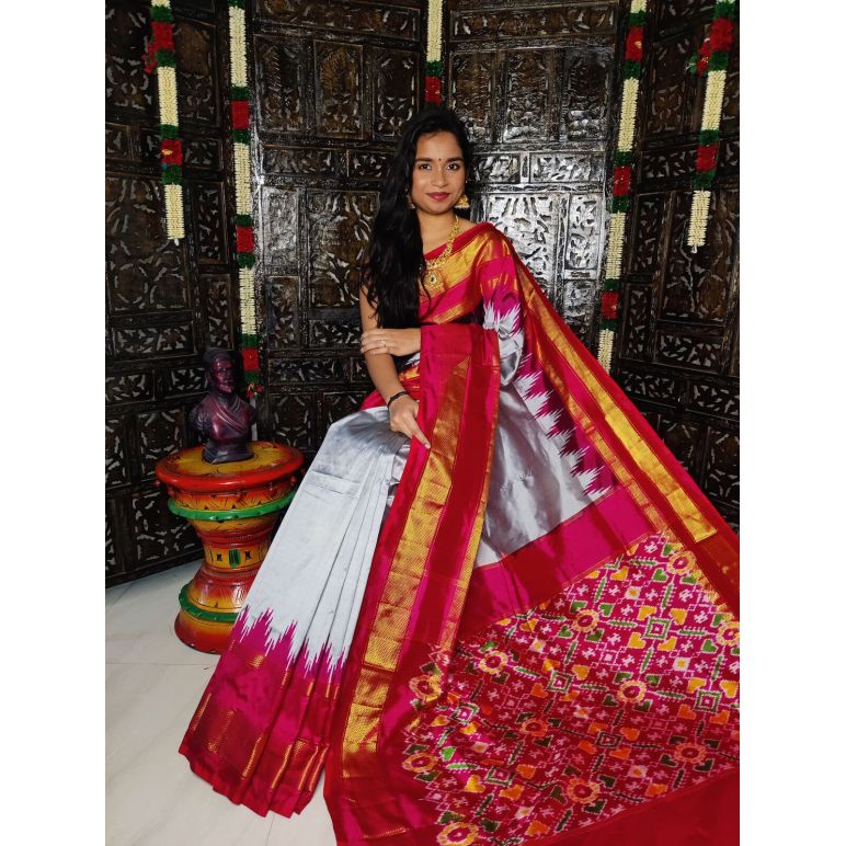 PALUIDSS5N04TSDD02- Ikat silk saree