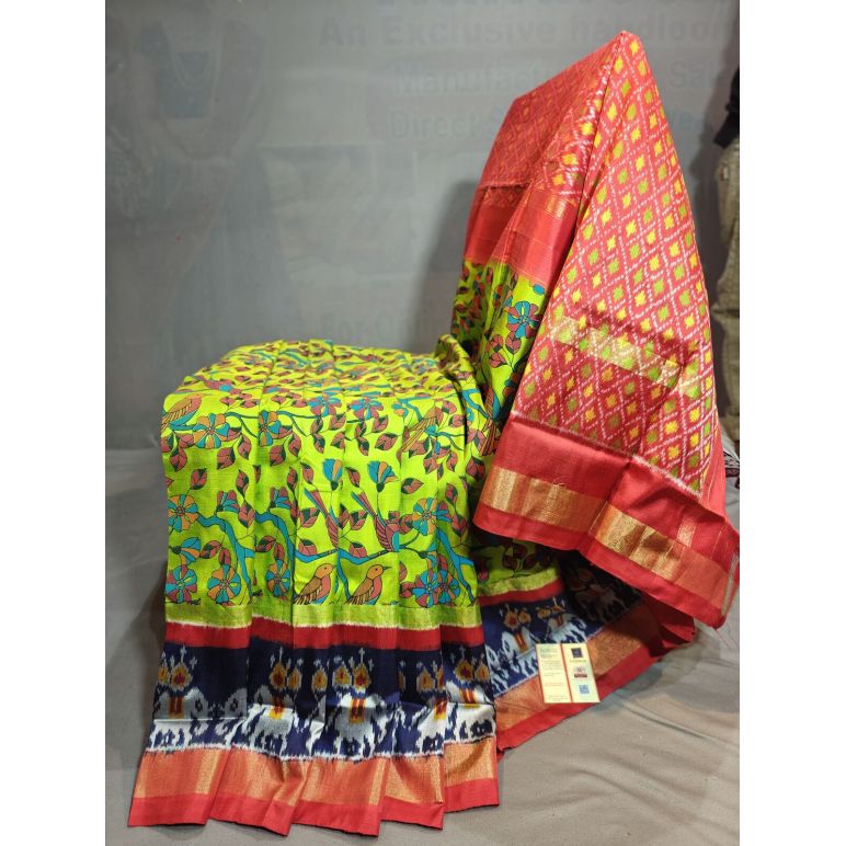 PGMRIDSS5N03BIDC36- Ikat silk saree