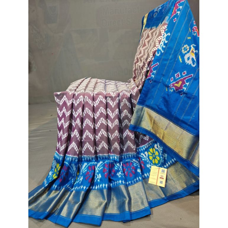 PGMRIDSS5N03BIDC38- Ikat silk saree