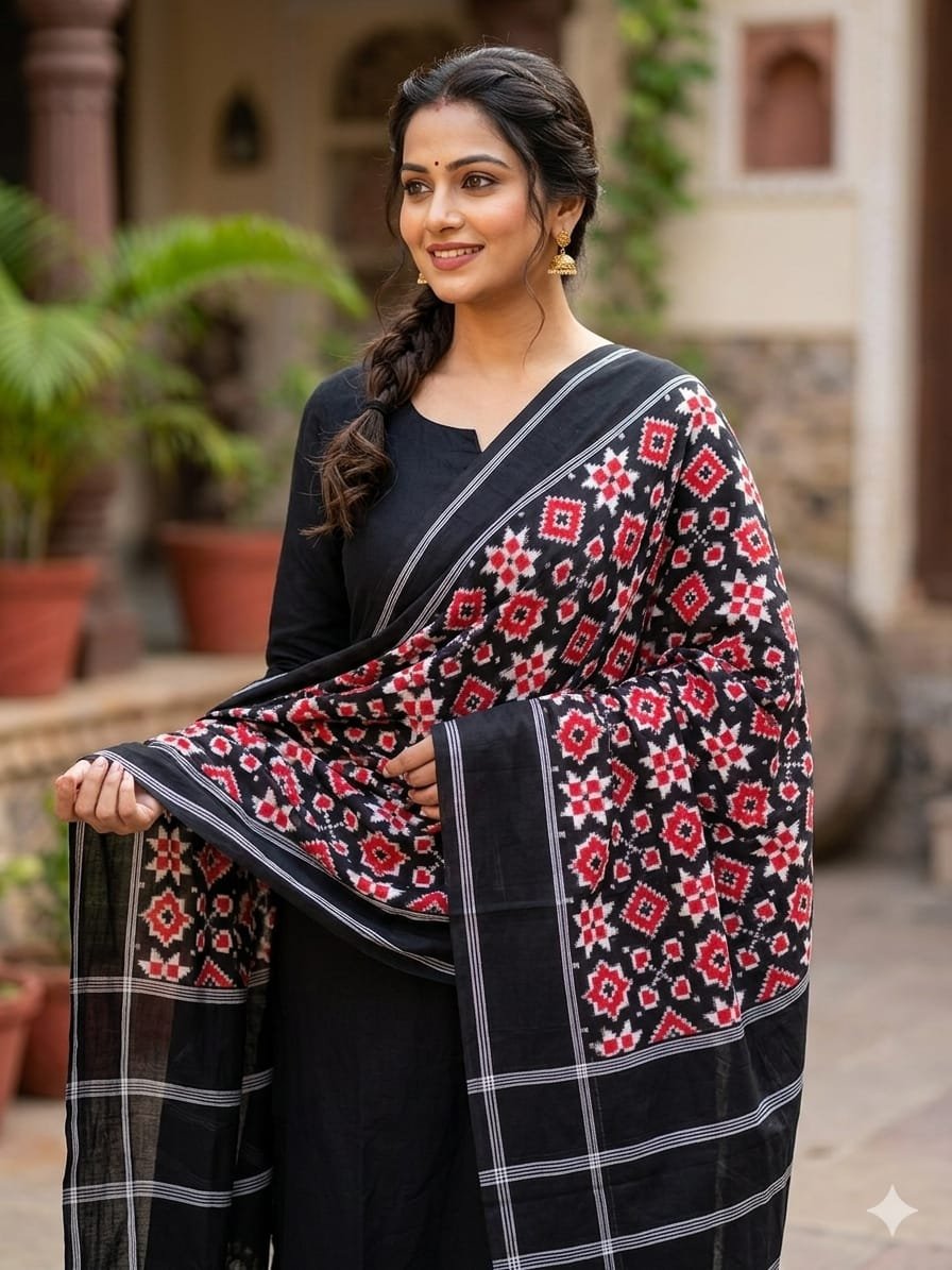 Cotton Dupatta - PSSIY22-ICDPDIBCC-01