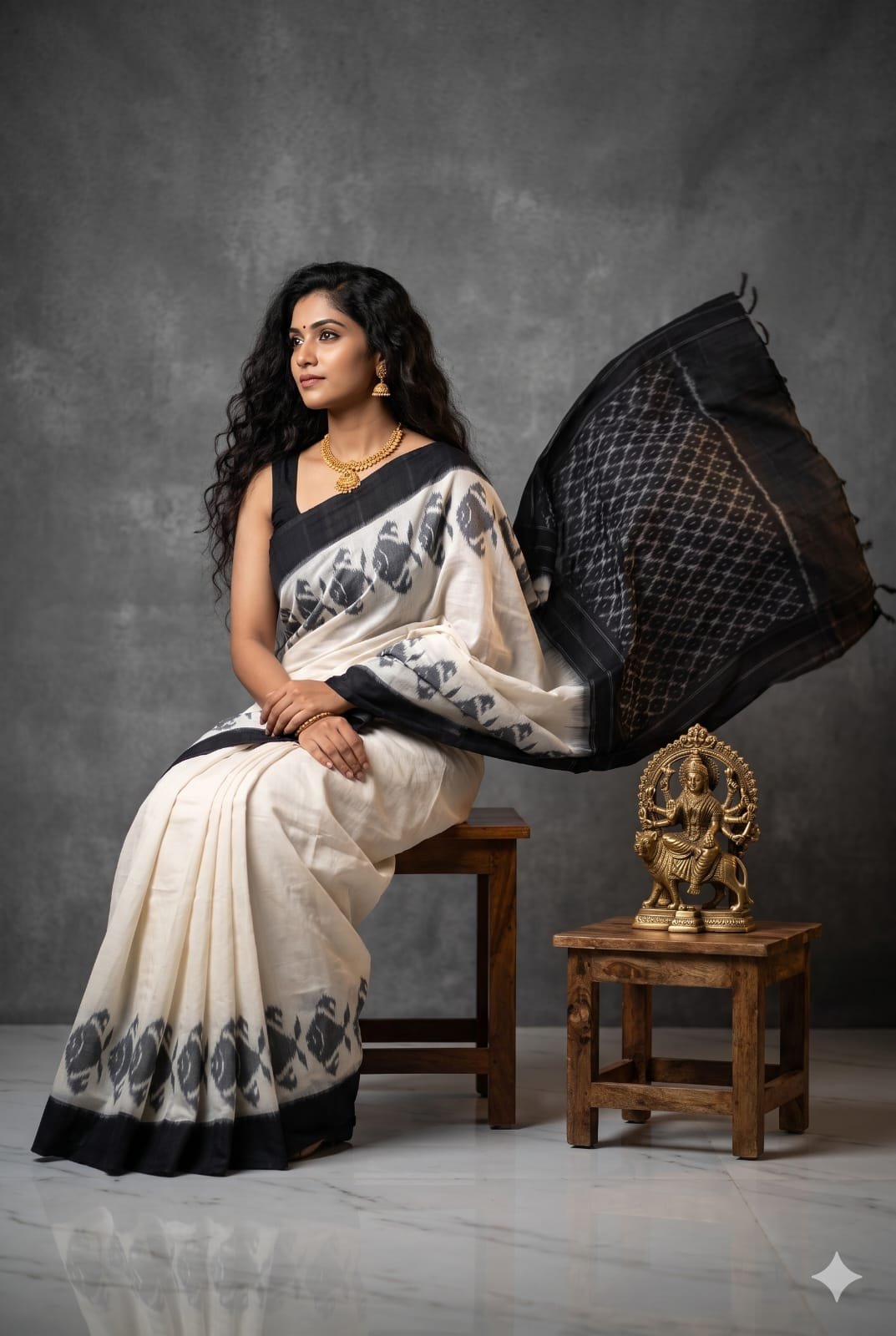 Cotton Saree - PKISO21-ICTSDZNSC-01