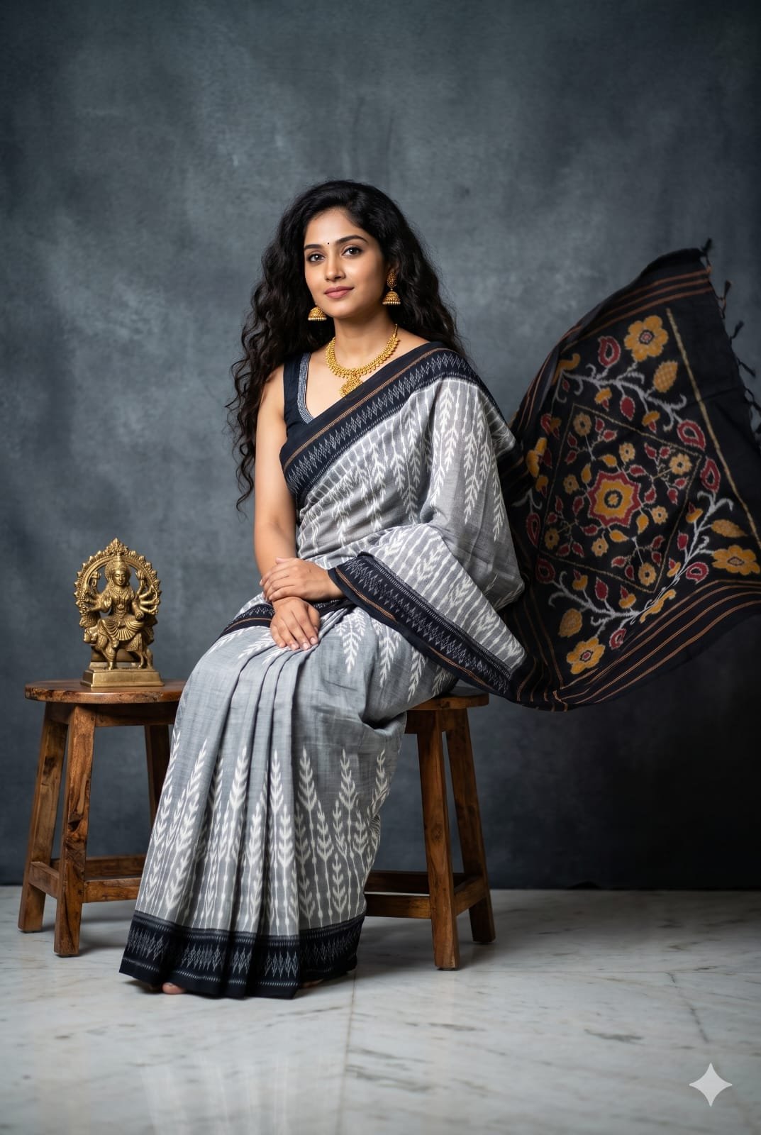 Cotton Saree - PKISO21-ICTSDZNSC-15