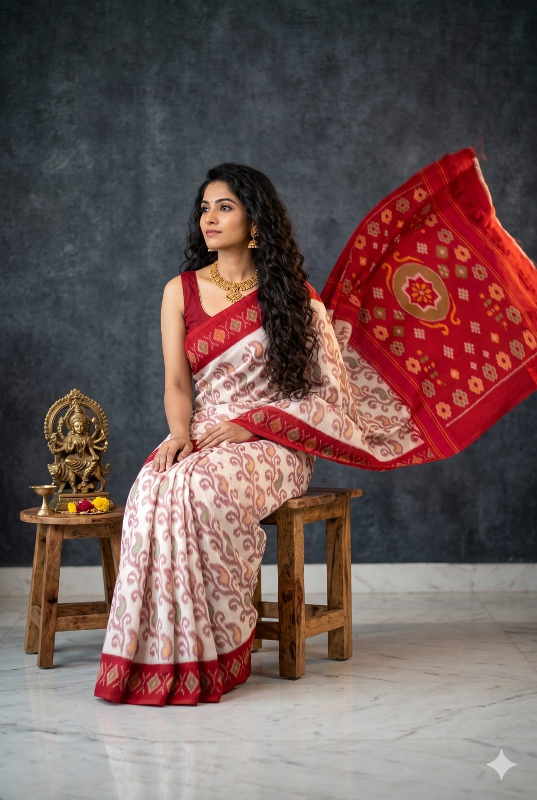 Cotton Saree - PKISO21-ICTSDZNSC-20