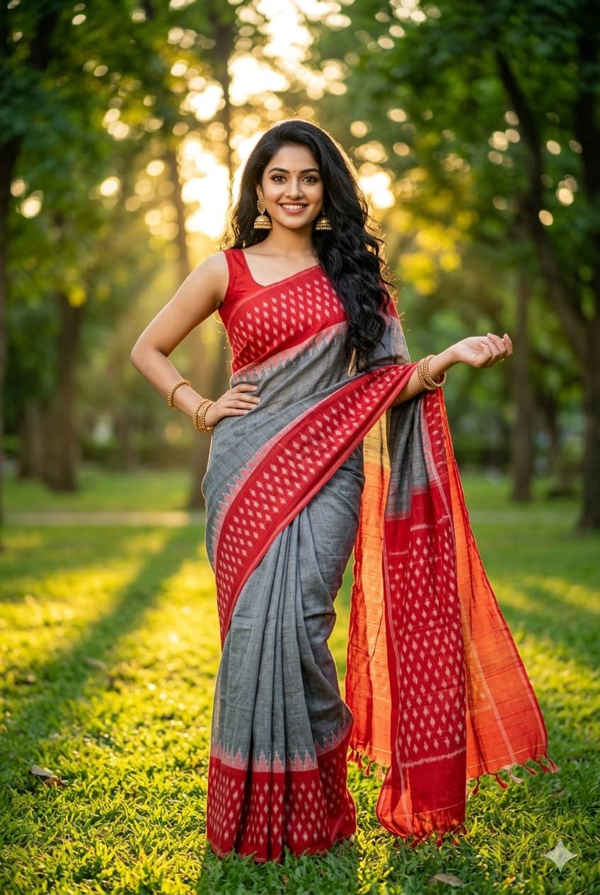 Cotton Saree - PRIHG26-ICTSCZZCC-04