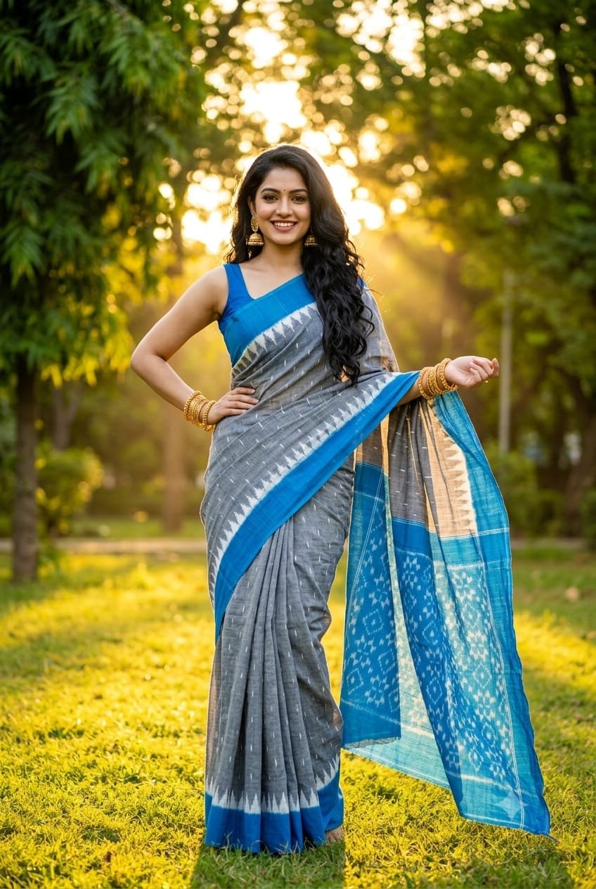 Cotton Saree - PRIHG26-ICTSCZZCC-10