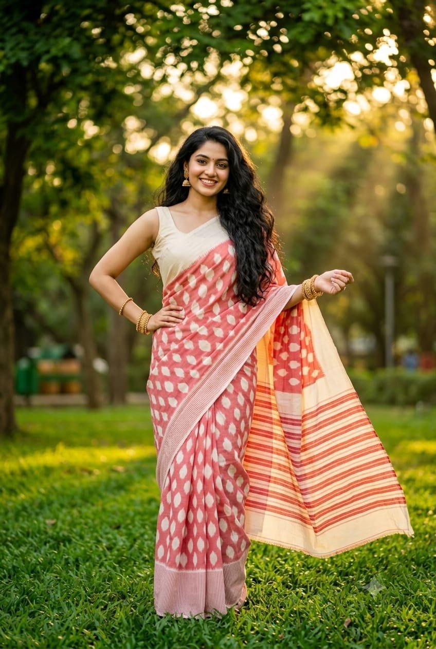 Cotton Saree - PRIHG26-ICTSCZZCC-13