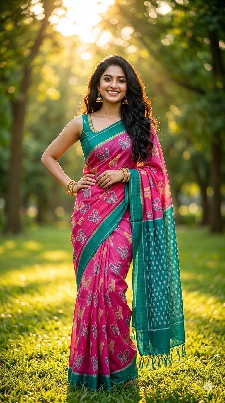 Cotton Saree - PRIHL09-ICTSCZCDC-09