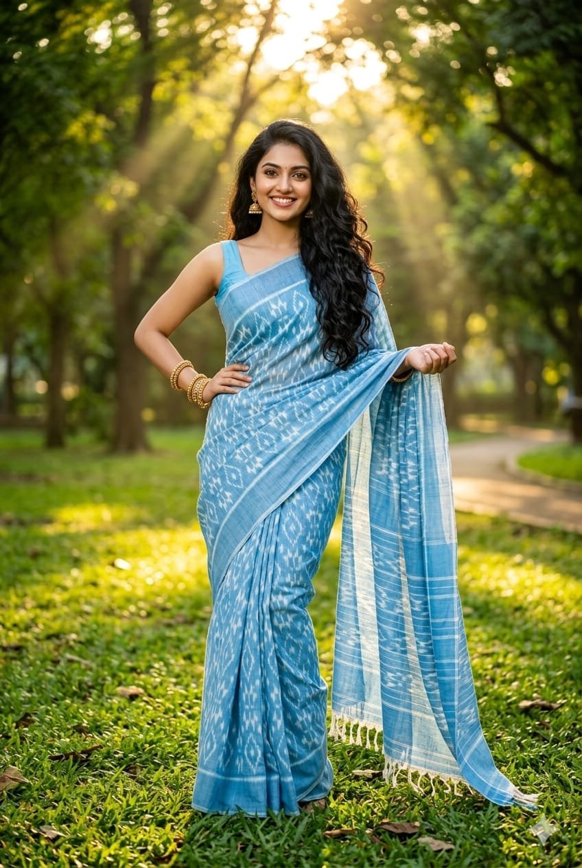 Cotton Saree - PRIHL09-ICTSCZCDC-12