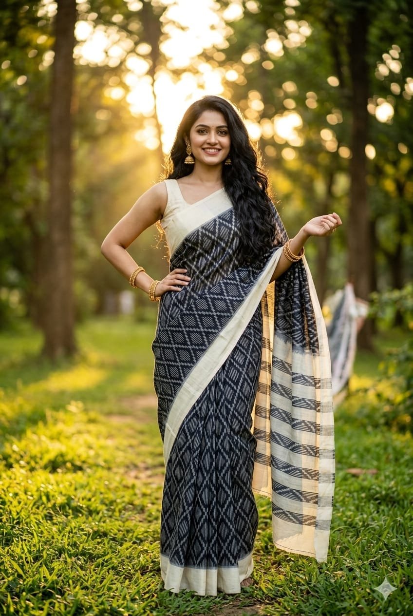 Cotton Saree - PRIHL09-ICTSCZCDC-20