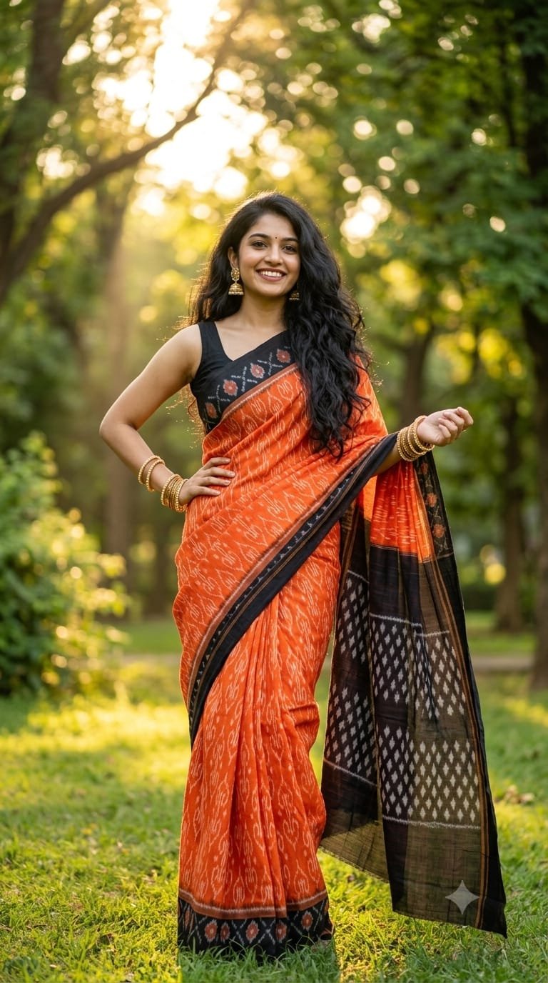 Cotton Saree - PRIHL09-ICTSCZCDC-31