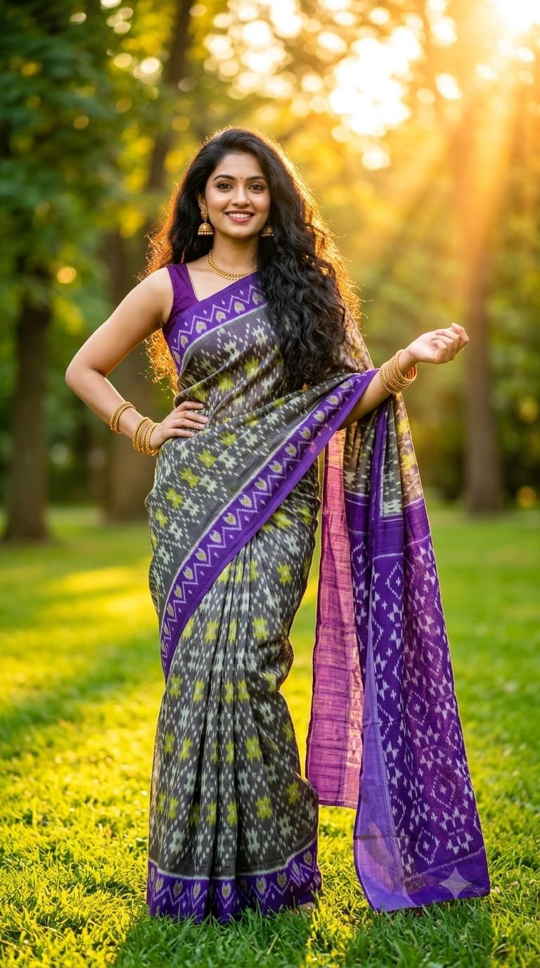 Cotton Saree - PRIHL09-ICTSCZCDC-32