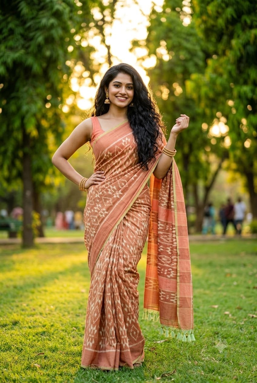 Cotton Saree - PRIHL09-ICTSCZCDC-33