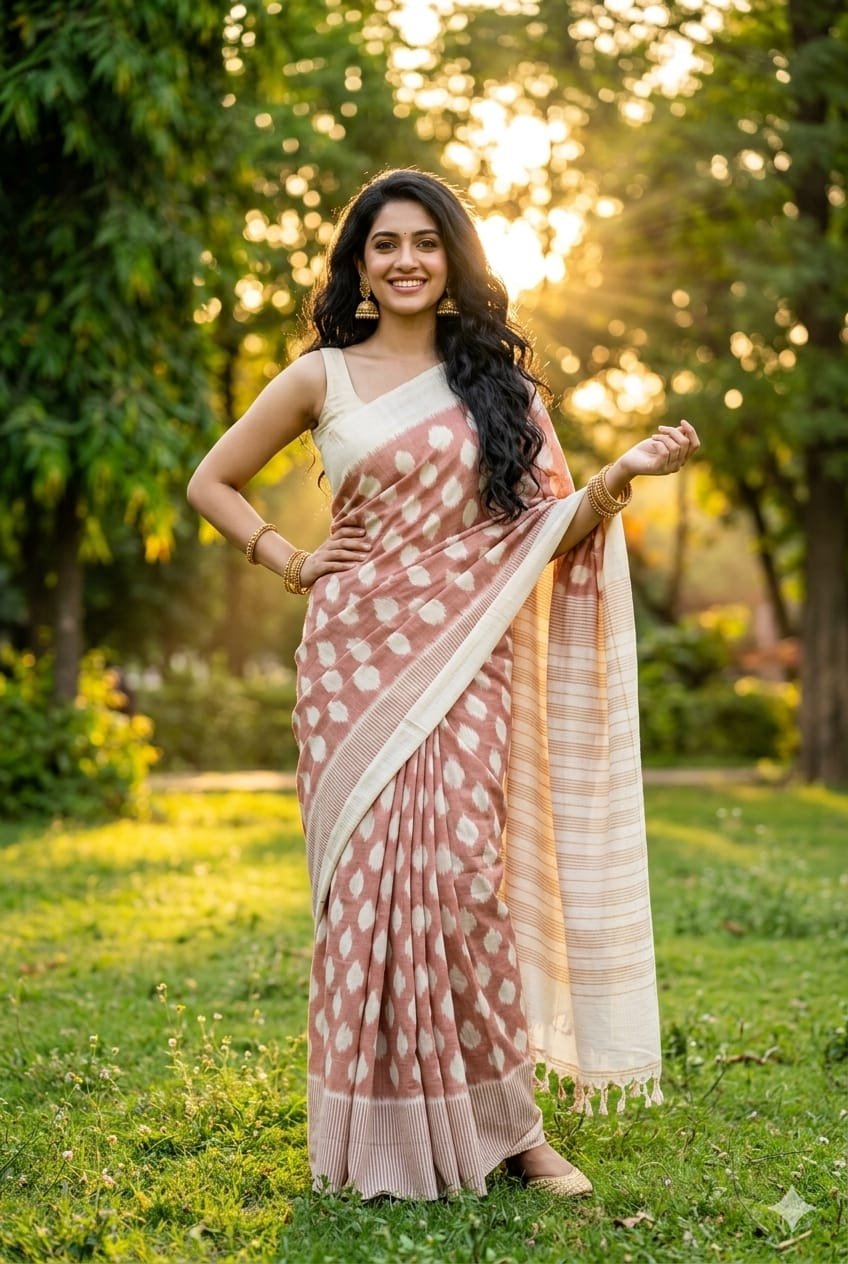 Cotton Saree - PRIHN02-ICTSCZCDD-19